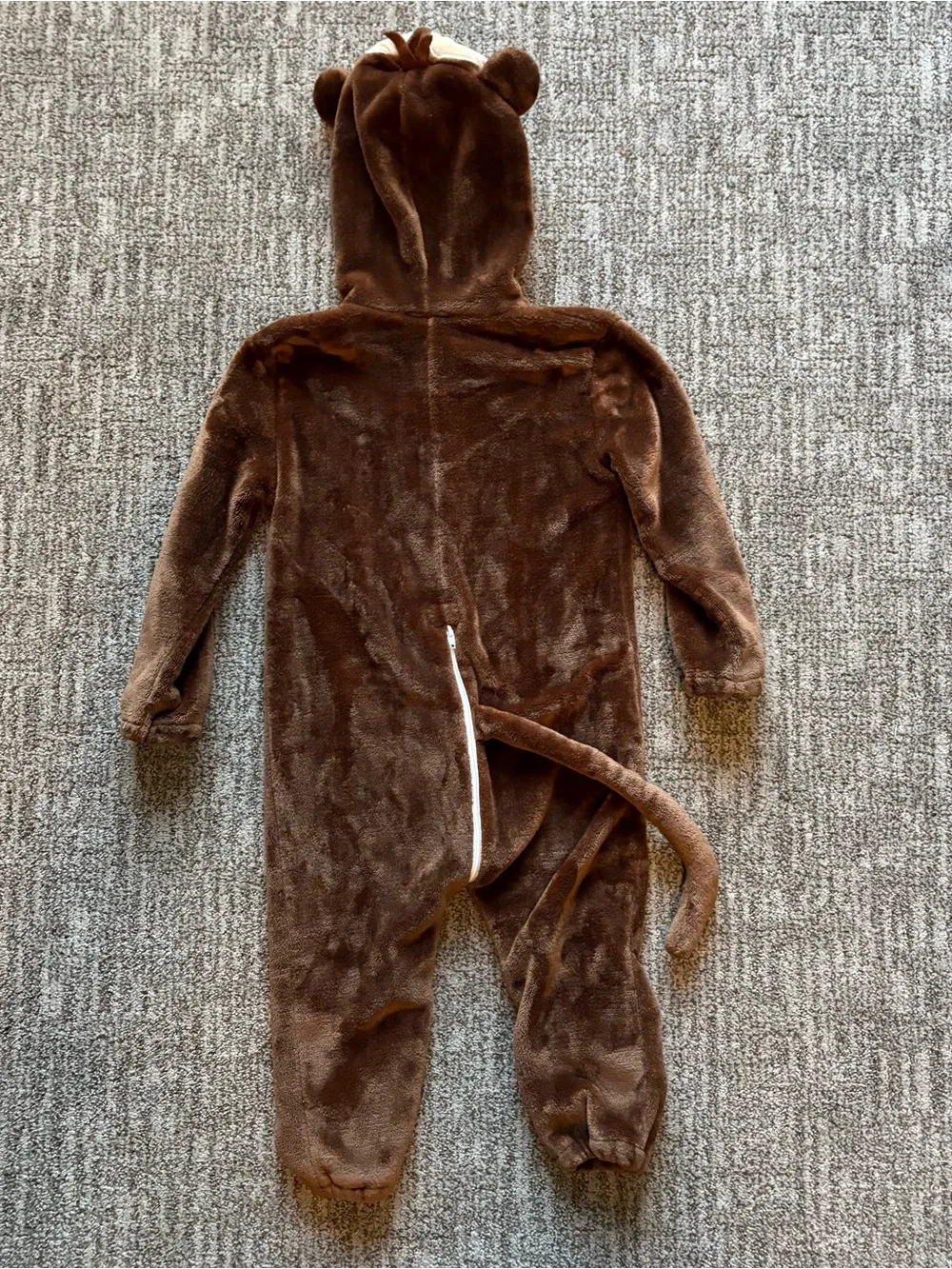 Kids Monkey costume size small one piece hooded
